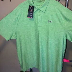 NWT Under Armour 2xl Lime green Polo shirt
